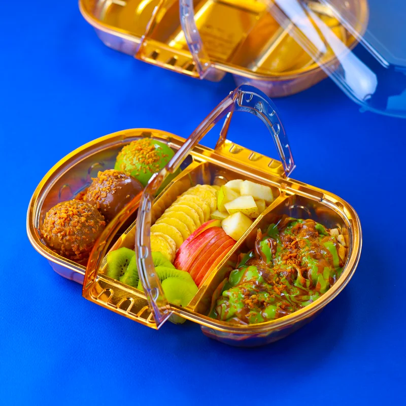 3-piece golden basket